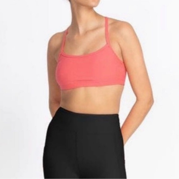 Johnny Was Calme Endurance Cross Back Sports Bra in Coral - Picture 2 of 6